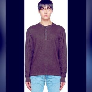 Rag & bone Henley mens S designer classic long sleeve button nwot $190 spring